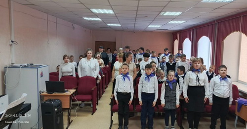 посвящение обучающихся 1А, 1Б, 1Д, 2 классов в Содружество Орлят России