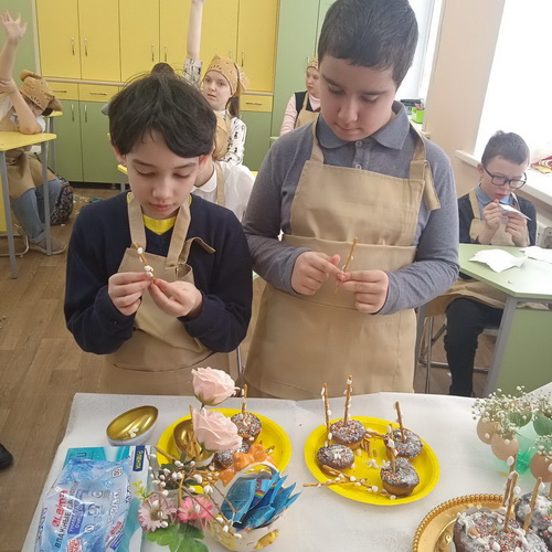 Пасхальное украшение куличей